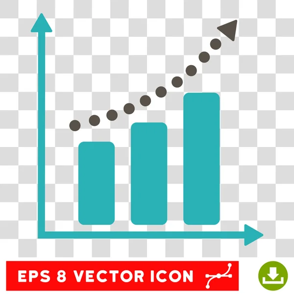 Tendência positiva Eps Vector Ícone — Vetor de Stock