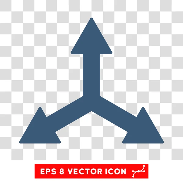 Икона "Тройные стрелы вокруг вектора" — стоковый вектор