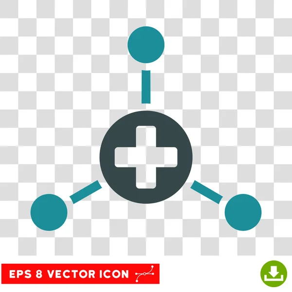 Centro médico Vector redondo Eps icono — Vector de stock