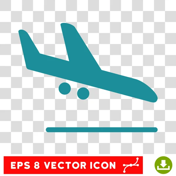 Avião pouso Eps Vector Ícone — Vetor de Stock