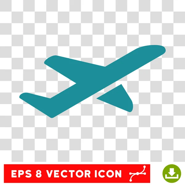 Avião decolagem Eps Vector Icon — Vetor de Stock