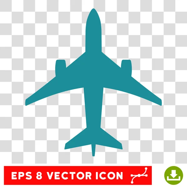 Jet Plane Eps Vector Ícone — Vetor de Stock