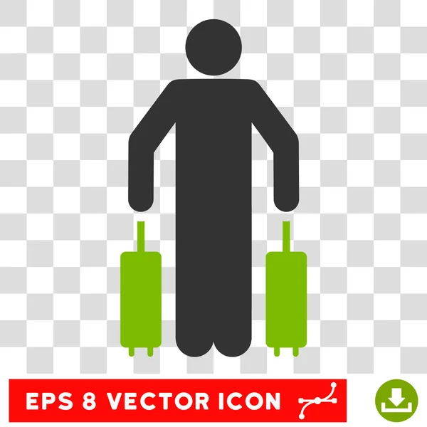 Passenger Luggage Eps Vector Icon — Stock Vector