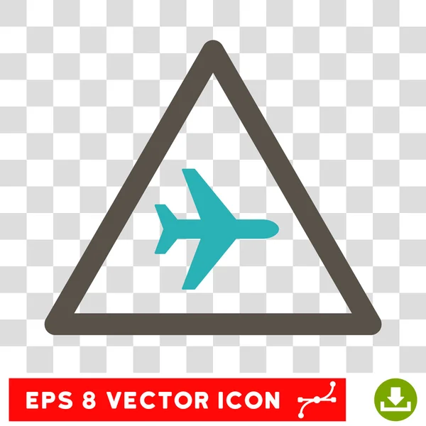 Flugzeug Gefahr eps Vektor Symbol — Stockvektor