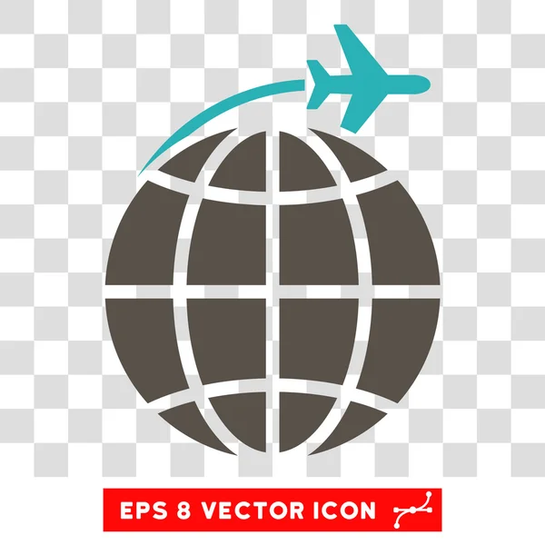 Internationale Flug eps Vektor Ikone — Stockvektor
