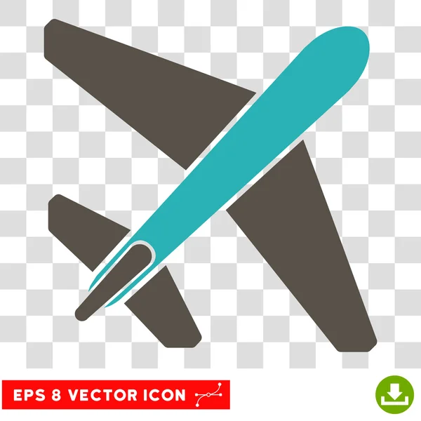 Jet Airplane Eps Vector Icono — Vector de stock