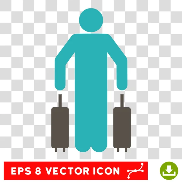 Icône vectorielle Eps bagages passagers — Image vectorielle