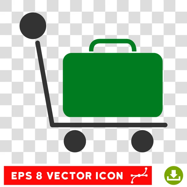 Carro de equipaje Eps Vector Icono — Vector de stock