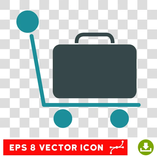 Bagage trolley EPS vector pictogram — Stockvector