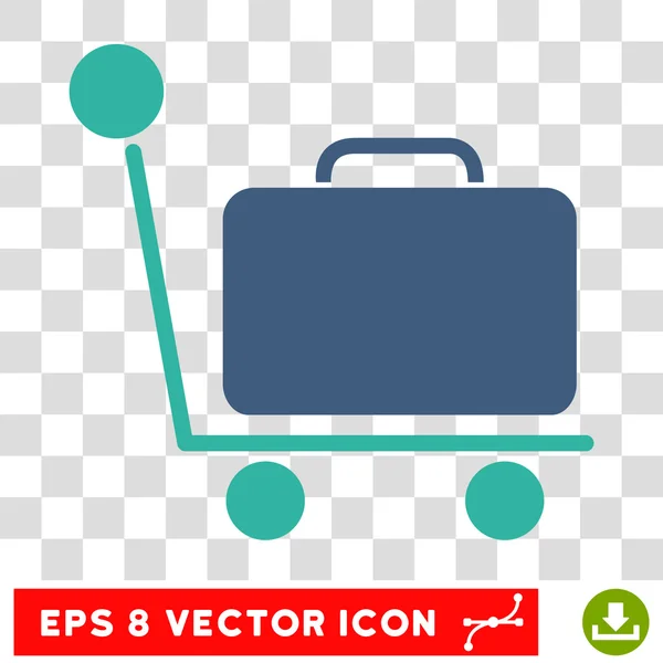 Carro de equipaje Eps Vector Icono — Vector de stock