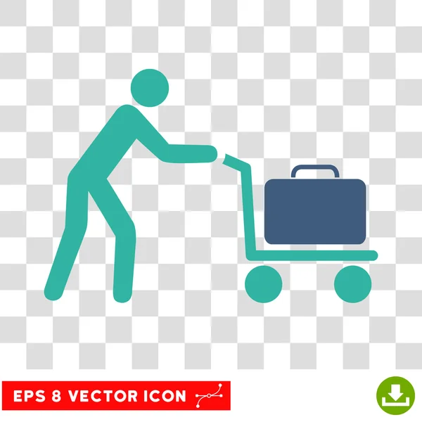 Векторная икона пассажирской тележки Eps — стоковый вектор