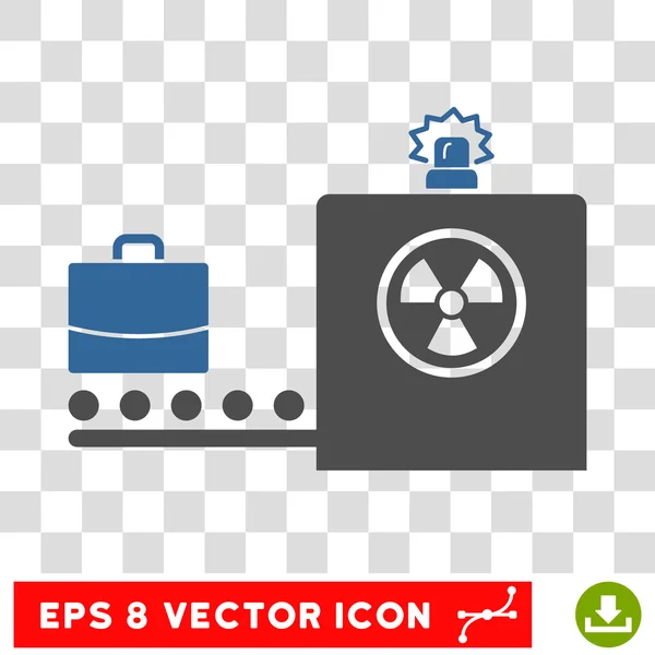 Inspección de Equipaje Eps Vector Icono — Vector de stock