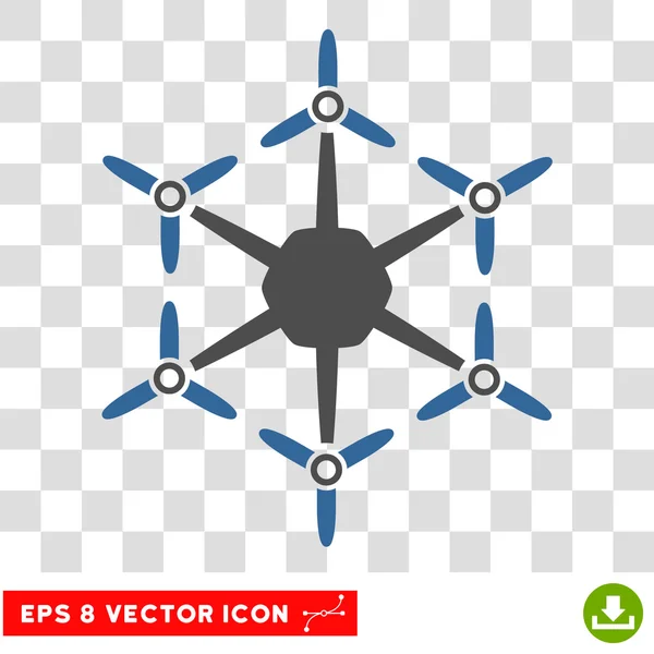 Hexacopter Eps Vector Icono — Archivo Imágenes Vectoriales