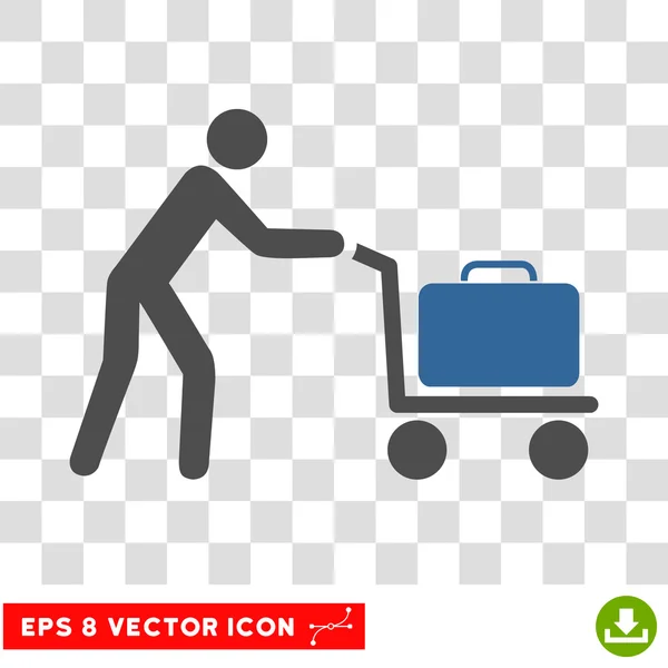 Векторная икона пассажирской тележки Eps — стоковый вектор