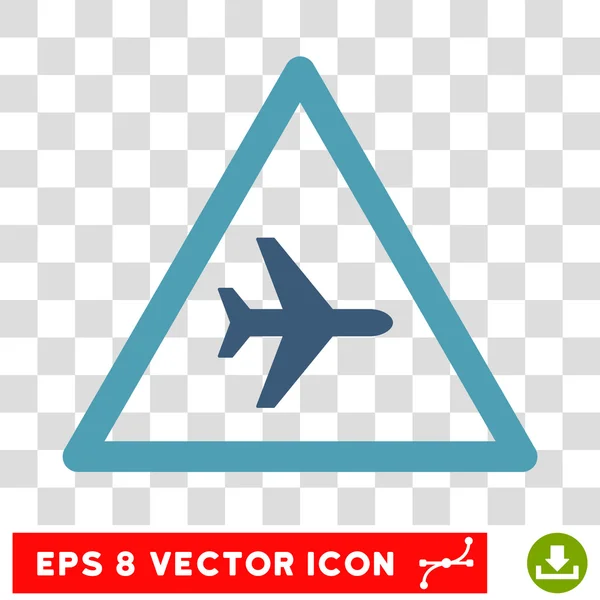 Flugzeug Gefahr eps Vektor Symbol — Stockvektor