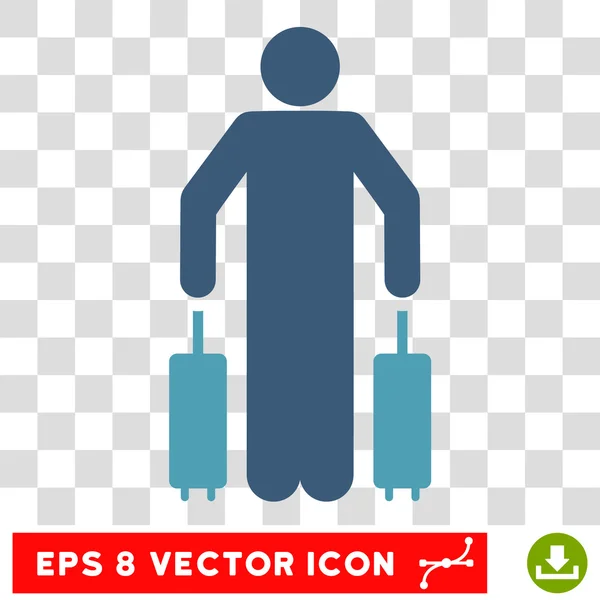 Passagiergepäck eps Vektorsymbol — Stockvektor