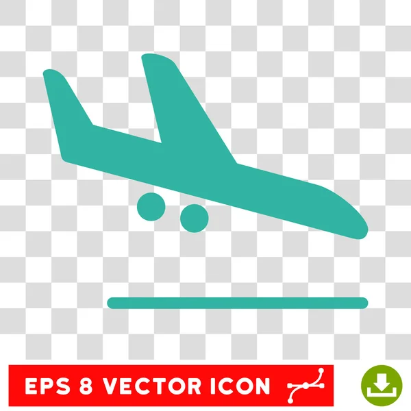 Aiplane Landing Eps Vector Icono — Vector de stock