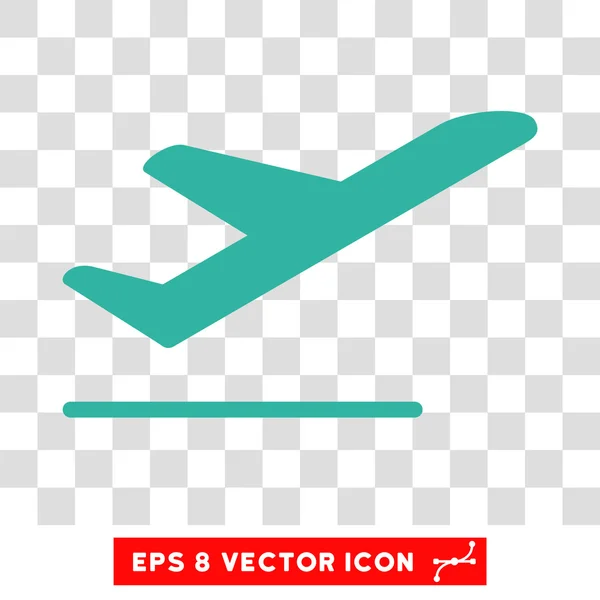 Avião Partida Eps Vector Icon — Vetor de Stock