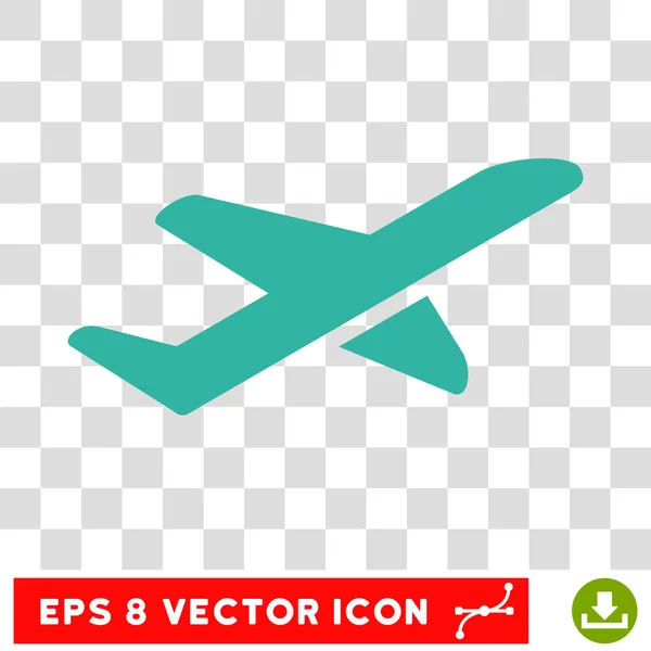 Avião decolagem Eps Vector Icon — Vetor de Stock