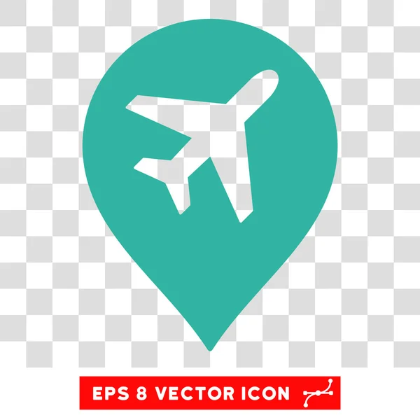 Flughafen Marker eps Vektorsymbol — Stockvektor