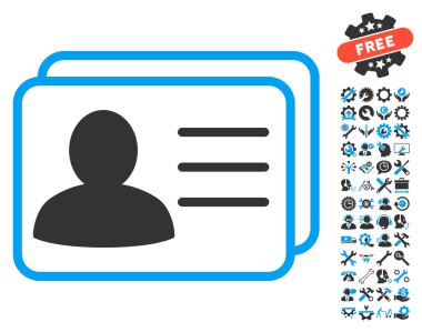 Araçlar Bonus ile Hesap Kartları Düz Vektör Simgesi