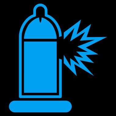 Hasarlı prezervatif Penis simgesi olan