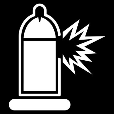 Hasarlı prezervatif Penis simgesi olan