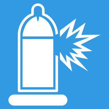 Hasarlı prezervatif Penis simgesi olan