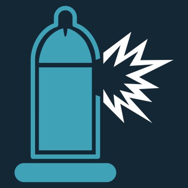 Hasarlı prezervatif Penis simgesi olan