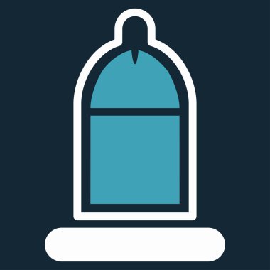 Prezervatif simgesi ile korunan Penis