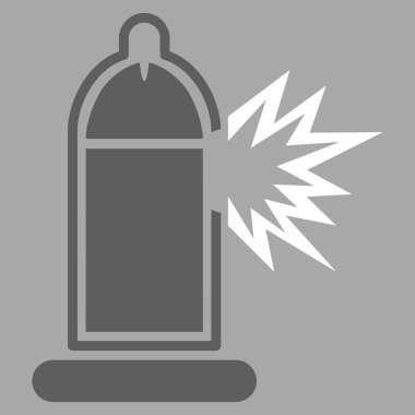 Hasarlı prezervatif Penis simgesi olan