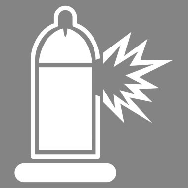 Hasarlı prezervatif Penis simgesi olan