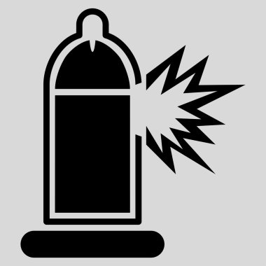 Hasarlı prezervatif Penis simgesi olan