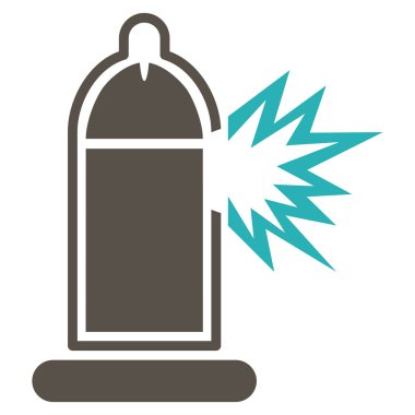 Hasarlı prezervatif Penis simgesi olan