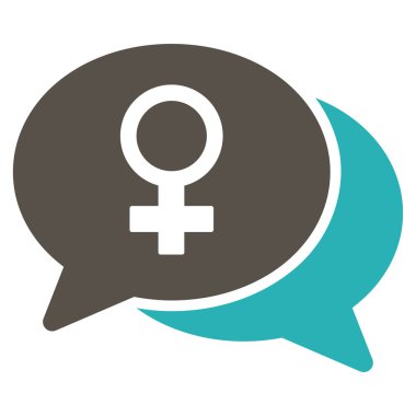 Kadın sohbet simgesi