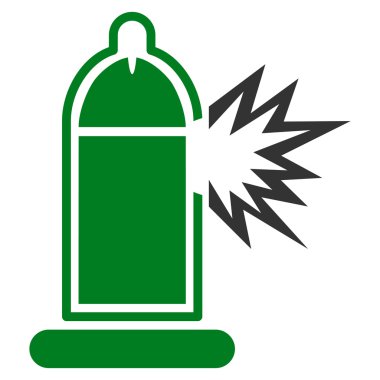 Hasarlı prezervatif Penis simgesi olan