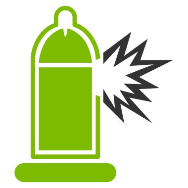 Hasarlı prezervatif Penis simgesi olan