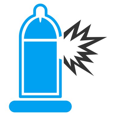 Hasarlı prezervatif Penis simgesi olan