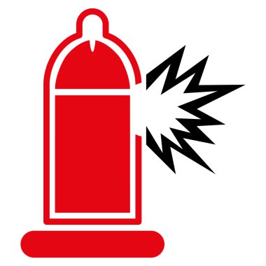 Hasarlı prezervatif Penis simgesi olan