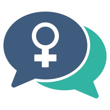 Kadın sohbet simgesi