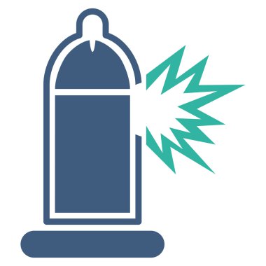 Hasarlı prezervatif Penis simgesi olan