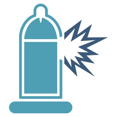 Hasarlı prezervatif Penis simgesi olan