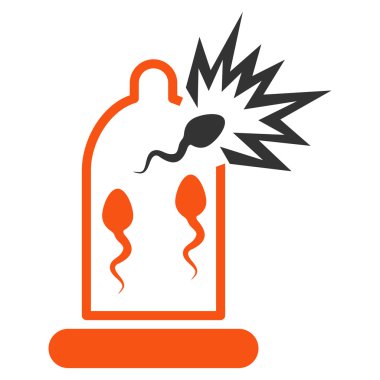 Sperm simgesi ile hasarlı prezervatif