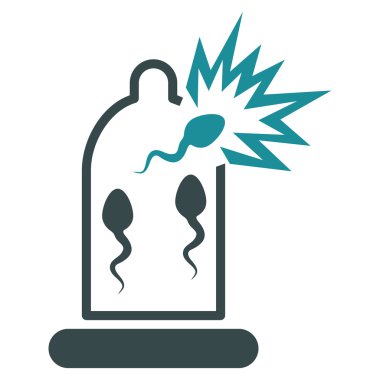 Sperm simgesi ile hasarlı prezervatif