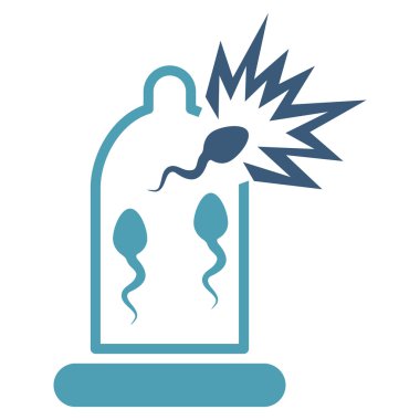 Sperm simgesi ile hasarlı prezervatif