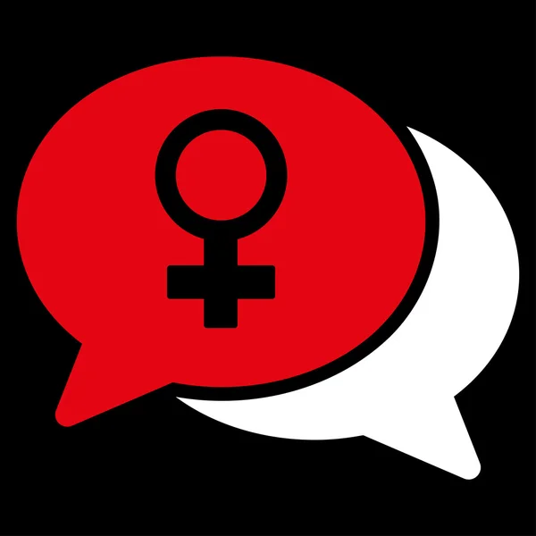 Female Chat Icon — Stock Vector