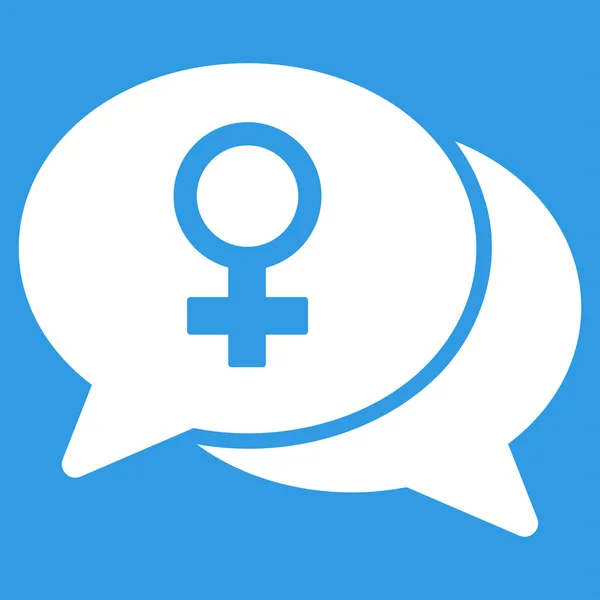 Female Chat Icon — Stock Vector