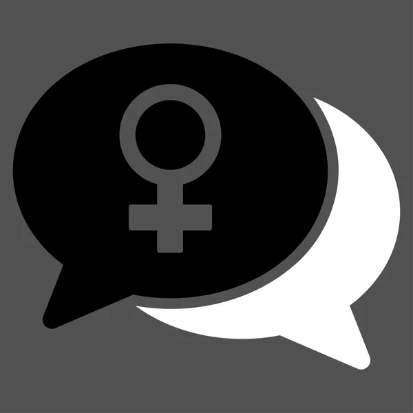Kadın sohbet simgesi — Stok Vektör