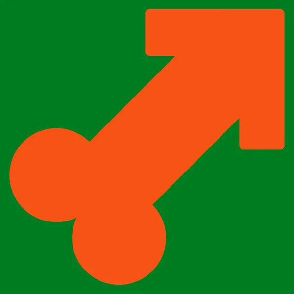 Icône de symbole sexuel masculin — Image vectorielle