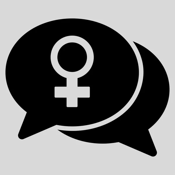 Kvinnliga Chat ikonen — Stock vektor